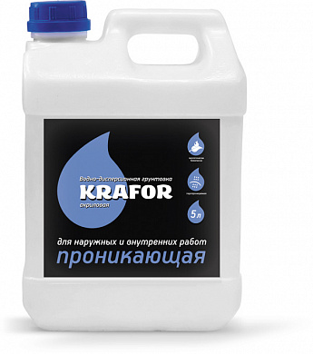 Грунтовка проникающая акриловая KRAFOR